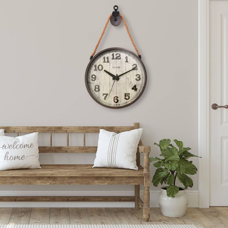 14" Hanging Rope Wall Clock - Westclox