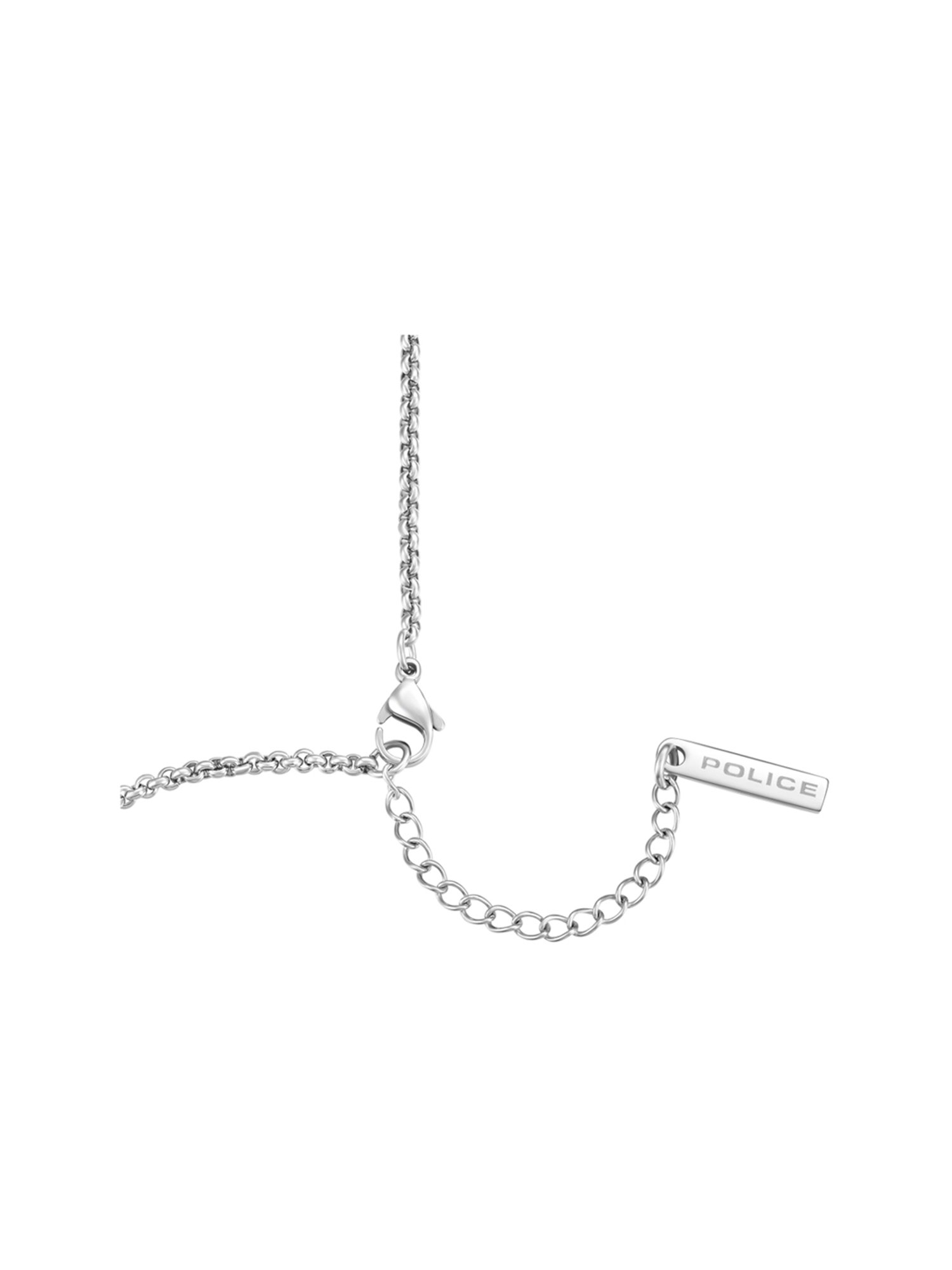 Police Silver-Plated Pretentious Ii Polished Stainless Steel Gun Cable Necklace for Men