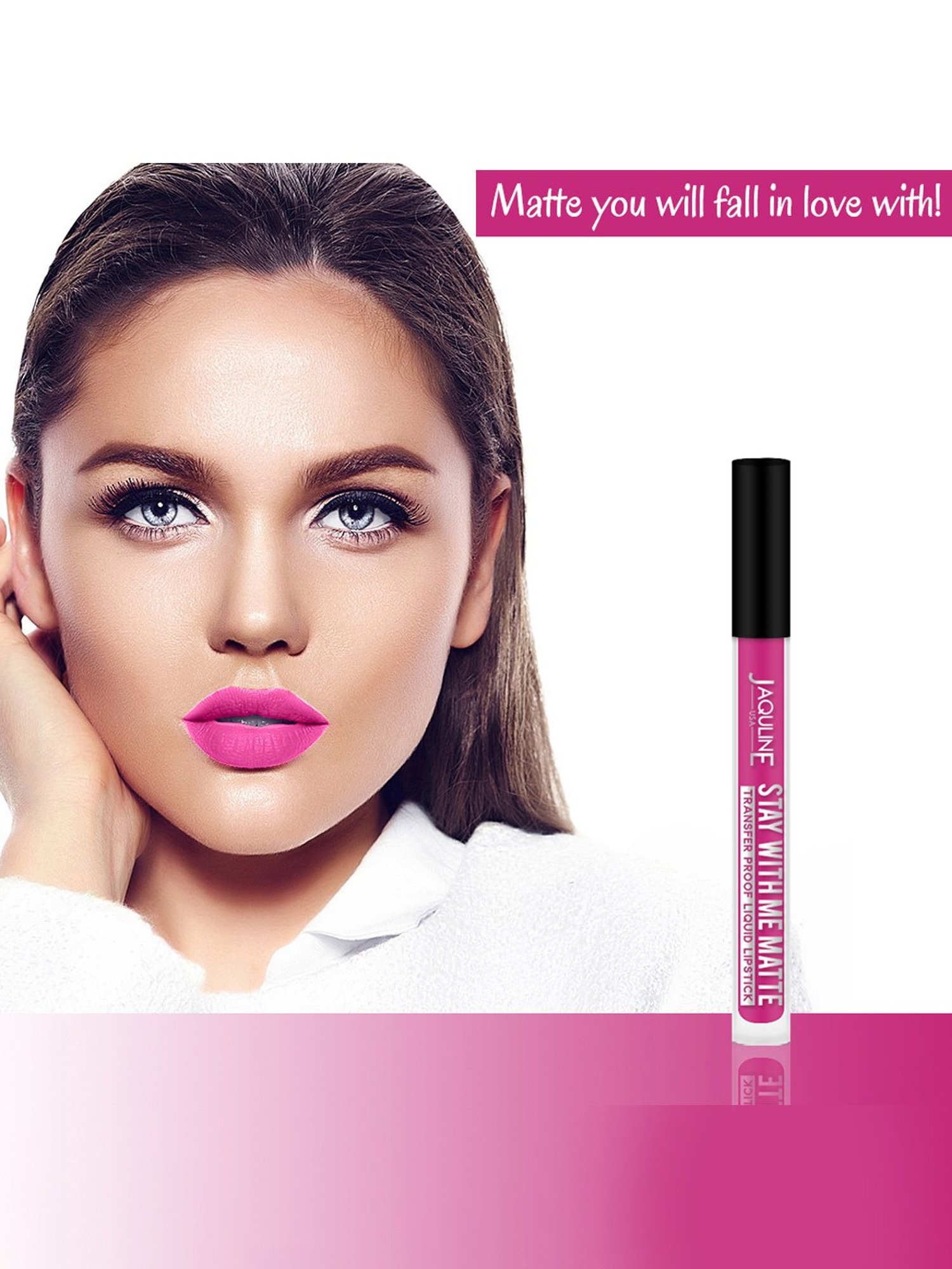 Jaquline USA Stay With Me Matte Liquid Lipstick Drama Queen - 3 ml