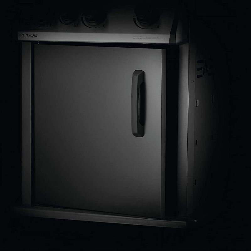 Napoleon Rogue 365 Space Saving 2 Burner 32000 BTU Outdoor Propane Gas Grill with Folding Side Shelves, Black