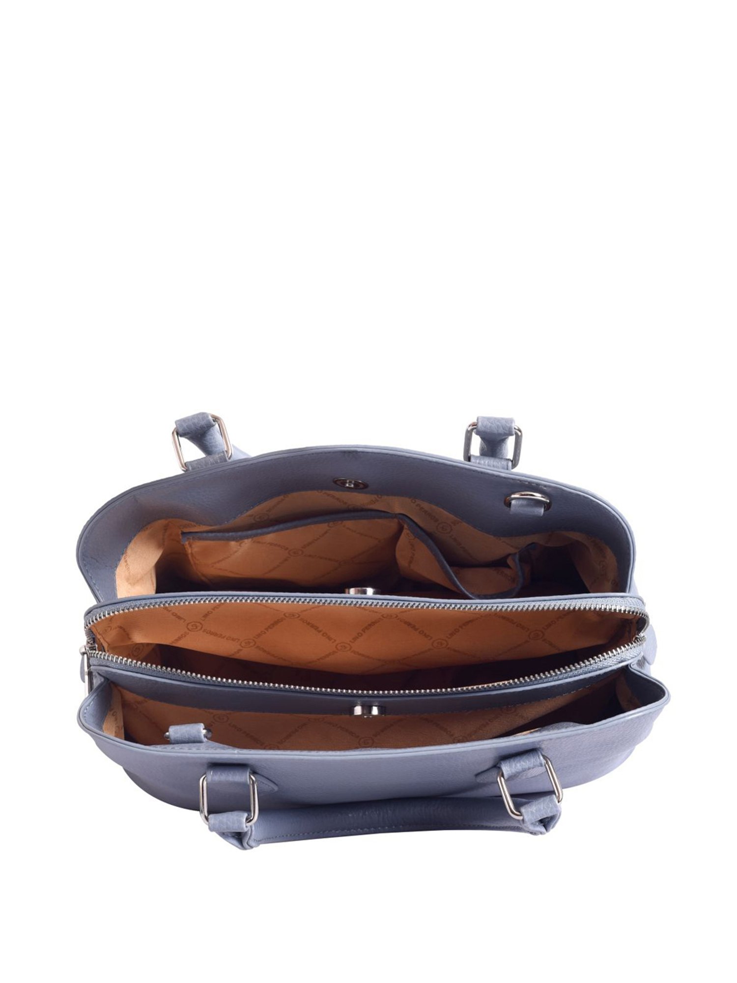 Lino Perros Blue Solid Medium Handbag