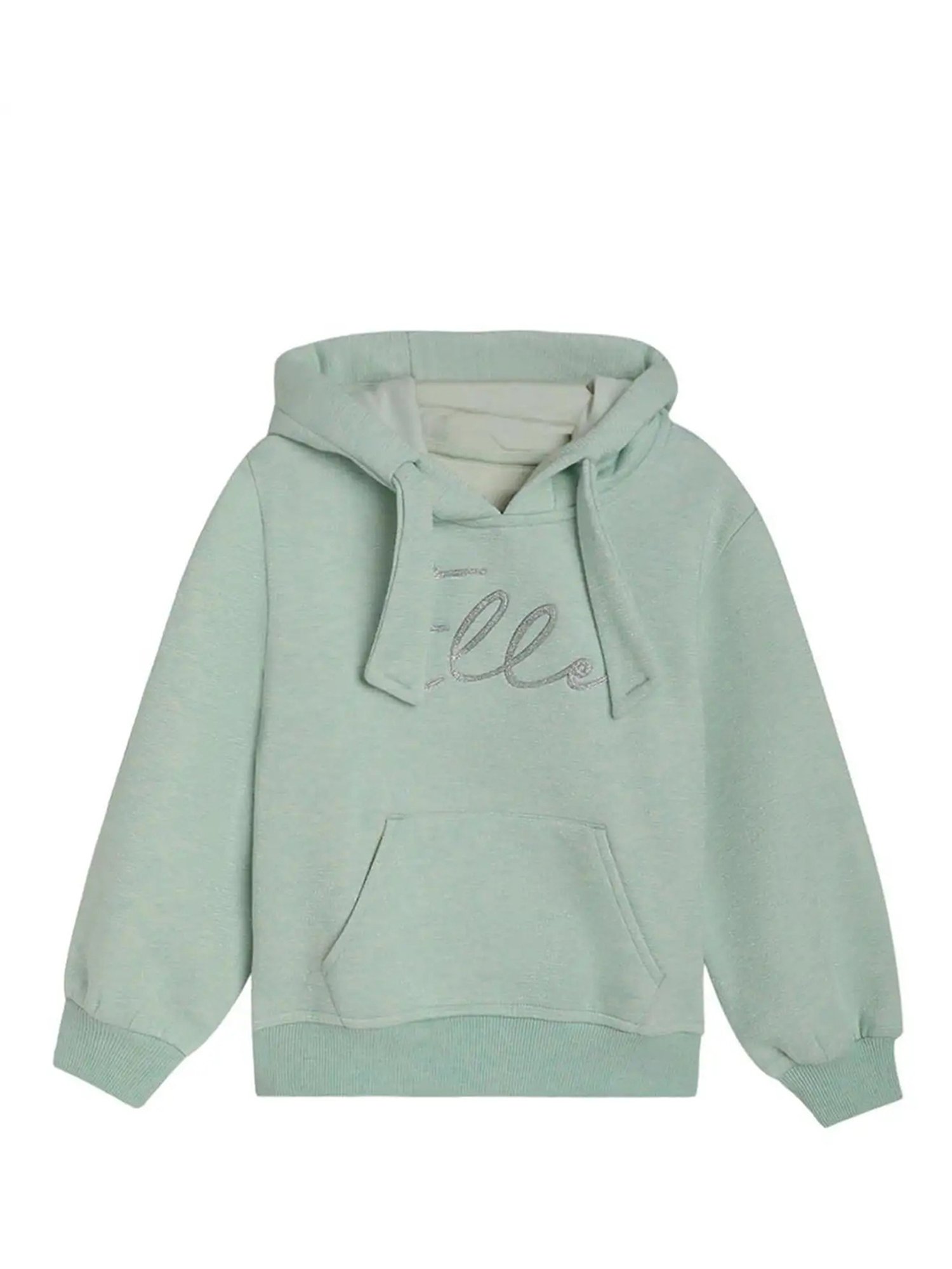 Elle Kids Sea Green Printed  Hoodie