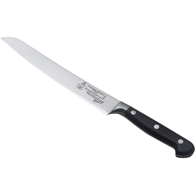 Messermeister Meridian Elite Professional 9 Inch Extra Sharp Scalloped Edge Serrated Kitchen Bread Knife