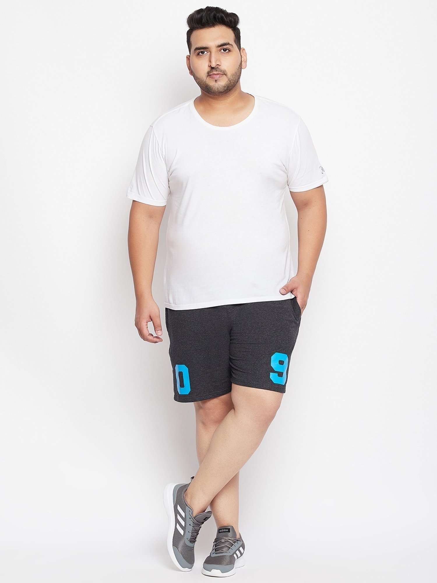 Bigbanana Grey Cotton Regular Fit Shorts