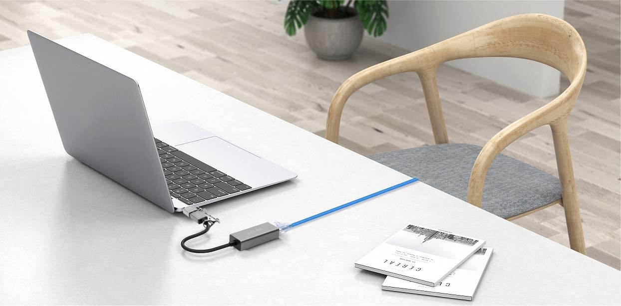 SMAYS LAN Ethernet Adapter Compatible for Nintendo Switch Wii Mac PC Computer Samsung Galaxy Tab A and Phone Thunderbolt 3 USB C OTG Adaptor