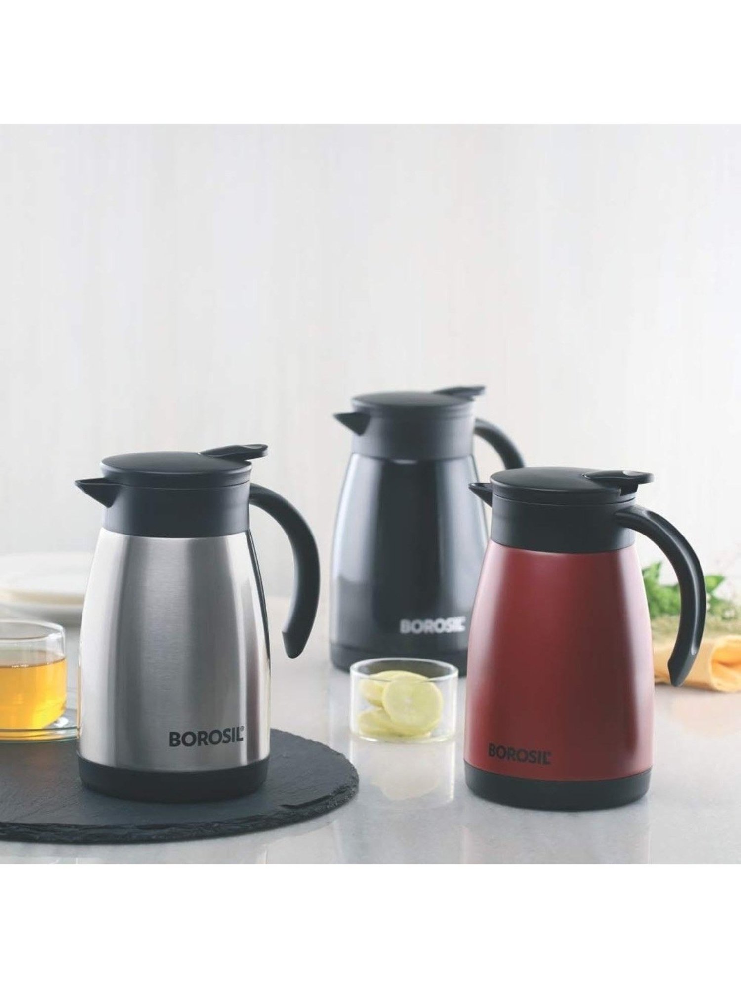 Borosil Silver Stainless Steel Wonder Jug (5700 ML)