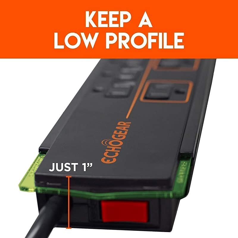 8 Outlet Surge Protector Power Strip - Slim Design Can Power & Protect Your Entire TV, Office, Or Gaming Setup - Advanced Surge Suppressor with 3420 Joules of Protection