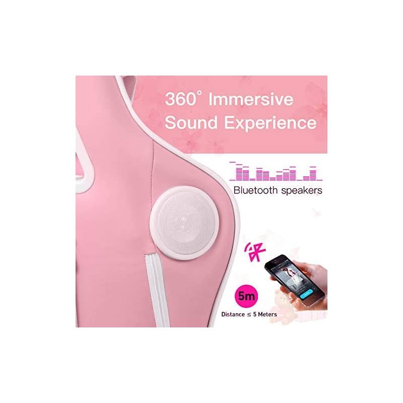 Gaming Chair with Speakers Bluetooth Music Video Game Chair Audio Ergonomic Design Heavy Duty Office Computer Desk Chair Gt890M,Blue (Blue)