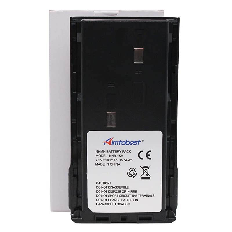 A H KNB-14 2100mAh Ni-MH Battery Compatible for Kenwood TK-260 TK-260G TK-270G TK-272G TK-360 TK-370G TK-372G TK-2100 TK-2102 TK-2107 TK-3100 TK-3101 TK-3102 TK-3107