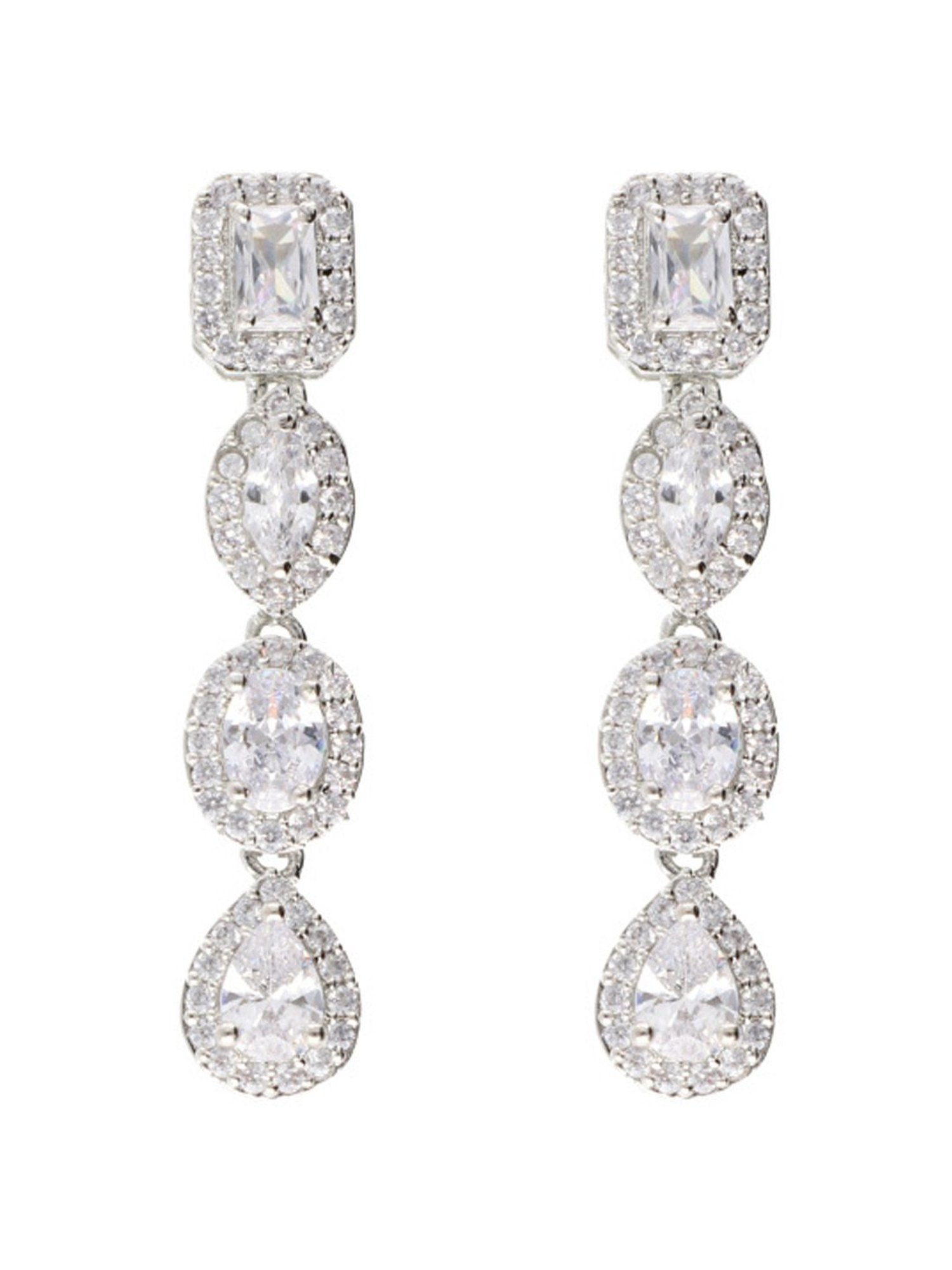 Curio Cottage All Shapes of You Diamante Cubic Zirconia Necklace Set