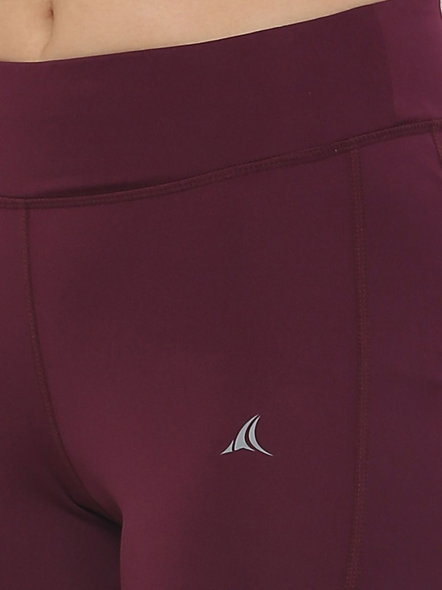 Fitleasure Maroon Animal Print Tights