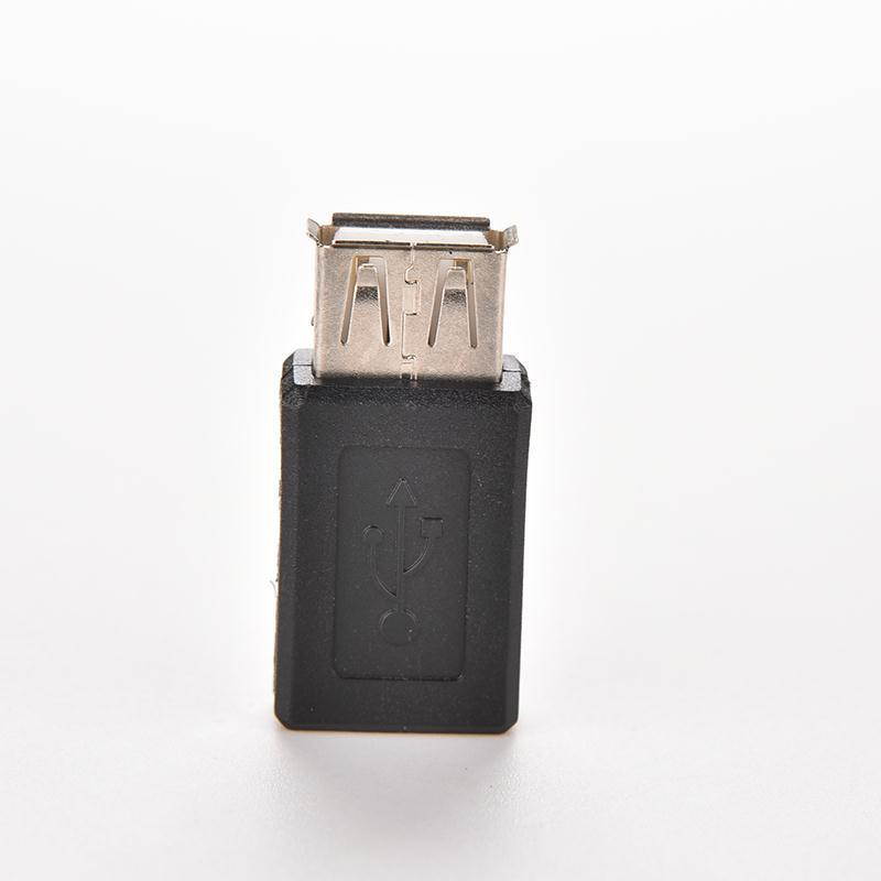 1PC Black USB 2.0 Type A Female to B Female Micro USB 5 Pin Data Cable Adapter Cheap Quality USB Plug Convertor Connector