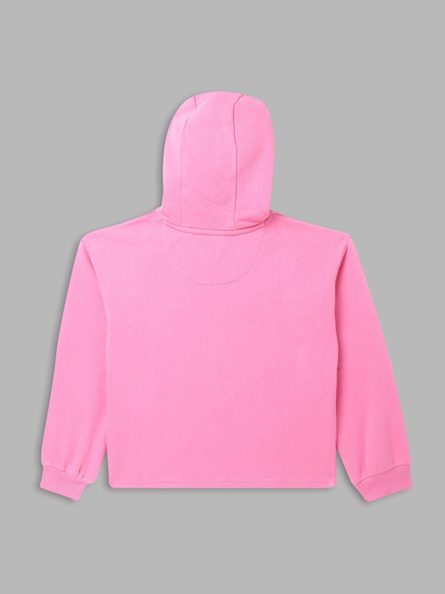 Elle Kids Pink Cotton Printed Full Sleeves Sweatshirt