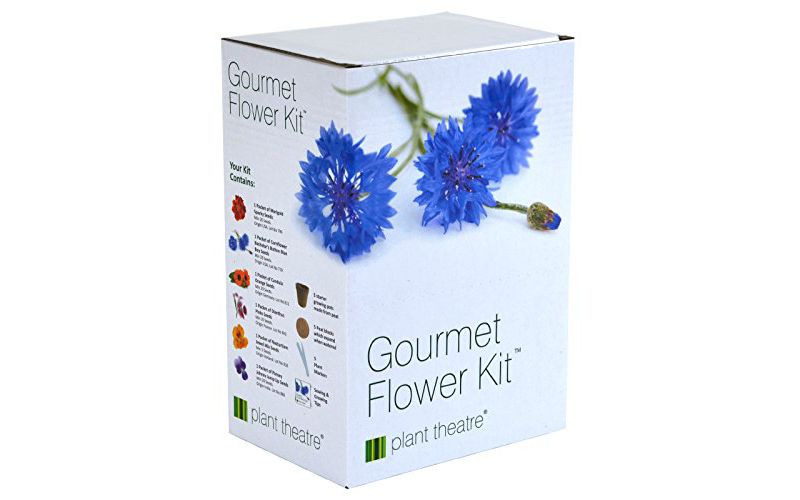 Plant Theatre Gourmet Flower Kit - Plant Seed Kit - 6 Edible Flower Varieties to Grow - Everything you need to start growing in one box!