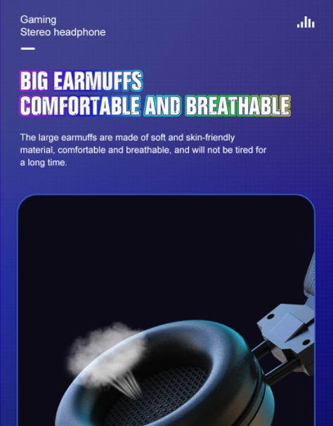 Wired Gaming Headset 7.1 Surround Sound Stereo Earphones USB Microphone Breathing RGB Light G93 For PC Gamer Headphones