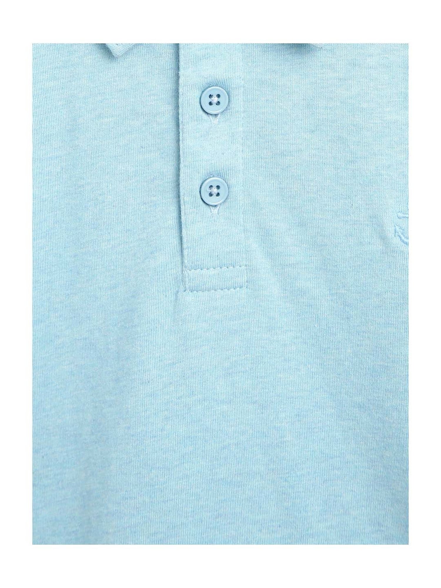 Campana Kids Blue Cotton Regular Fit Polo T- Shirt