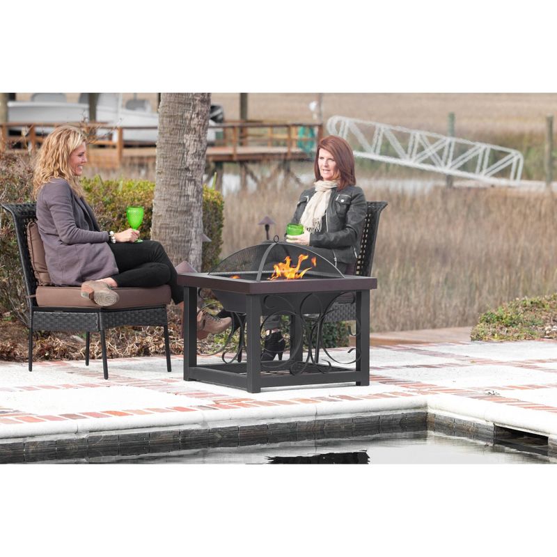 Hammer Tone Bronze Finish Cocktail Table Fire Pit - Fire Sense