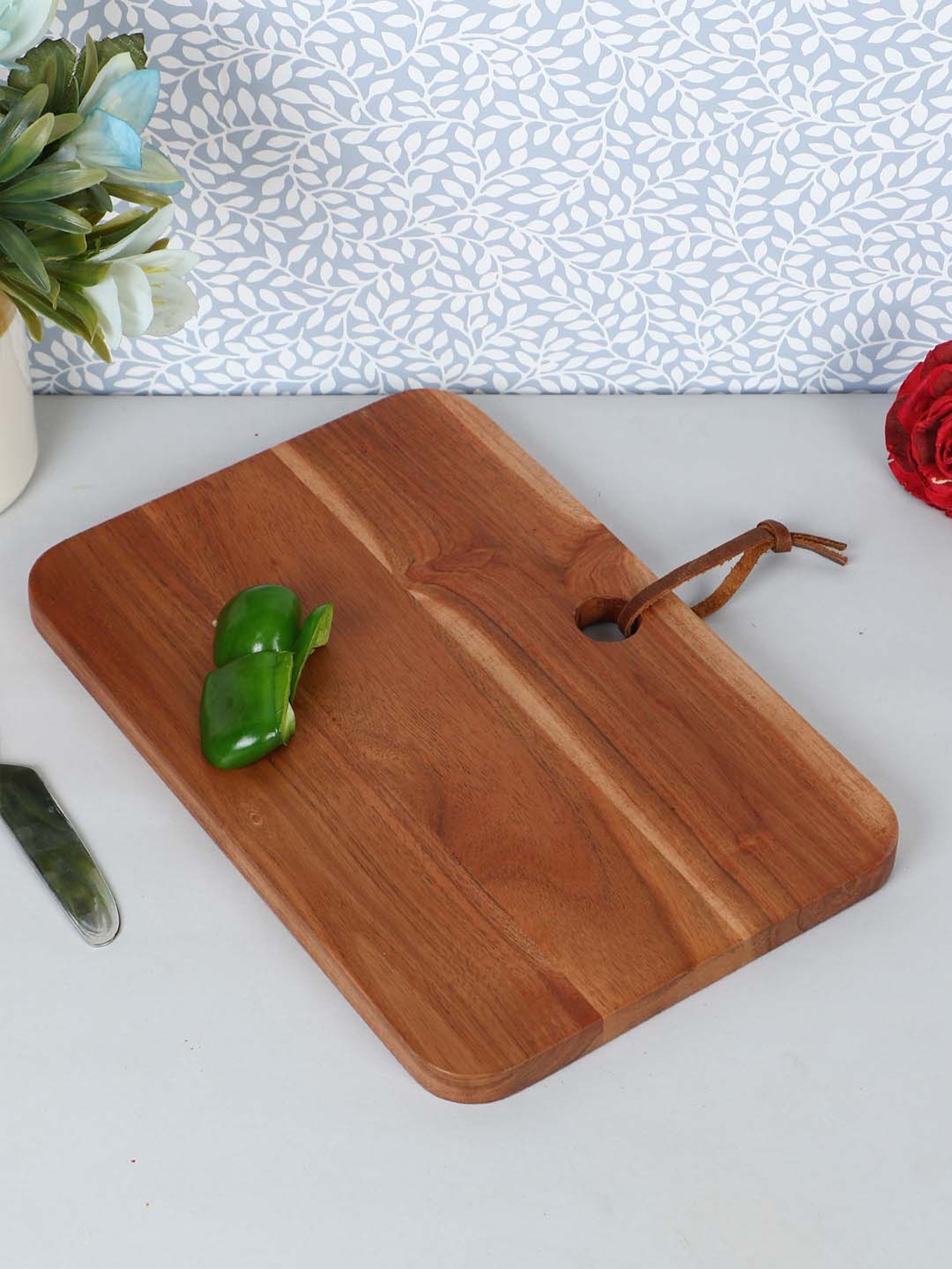 VarEesha StyleWood Brown Acacia Wood Chopping Board - Set of 1