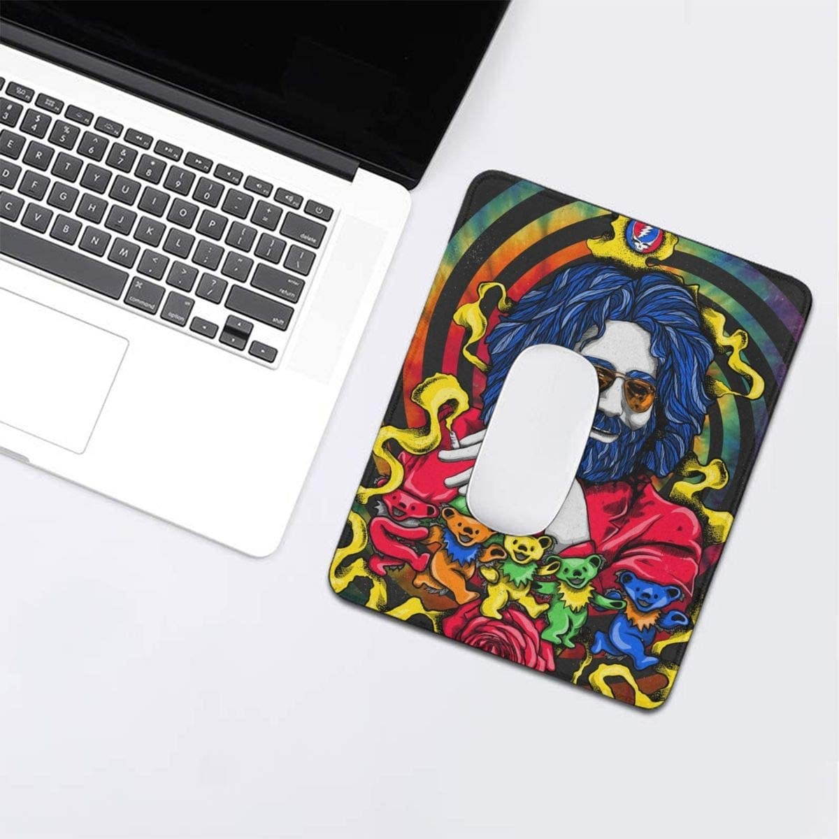 Grate-ful Dead Mouse Pad Dancing Bear Printed Mousepad Colorful Gaming Mouse Pads Non - Slip Rubber Base for Computer Game 7.1x8.7 in/18x22 cm