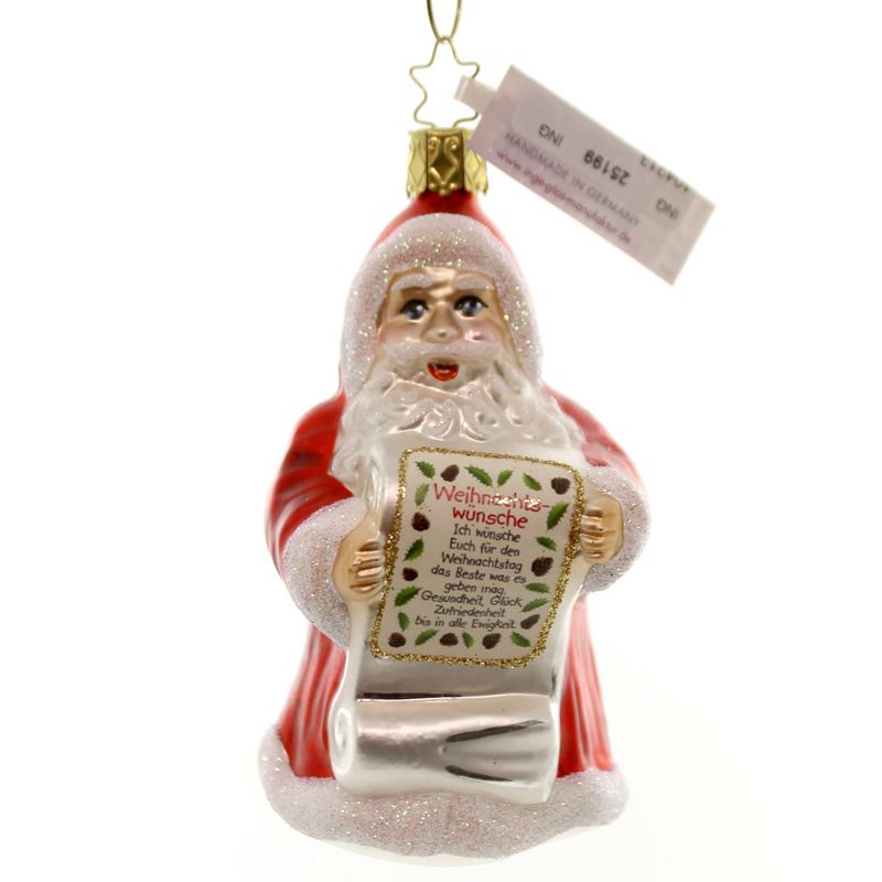 Inge Glas Santa's Speech Ornament German Christmas  -  Tree Ornaments