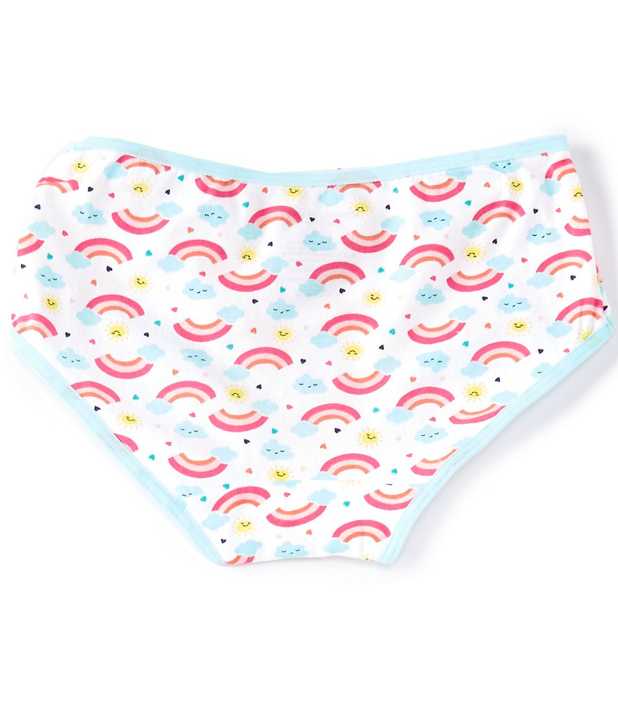 Copper Key Adventure Wear by Copper Key Little Girls 2T-5 Happy Rainbow Brief Panties