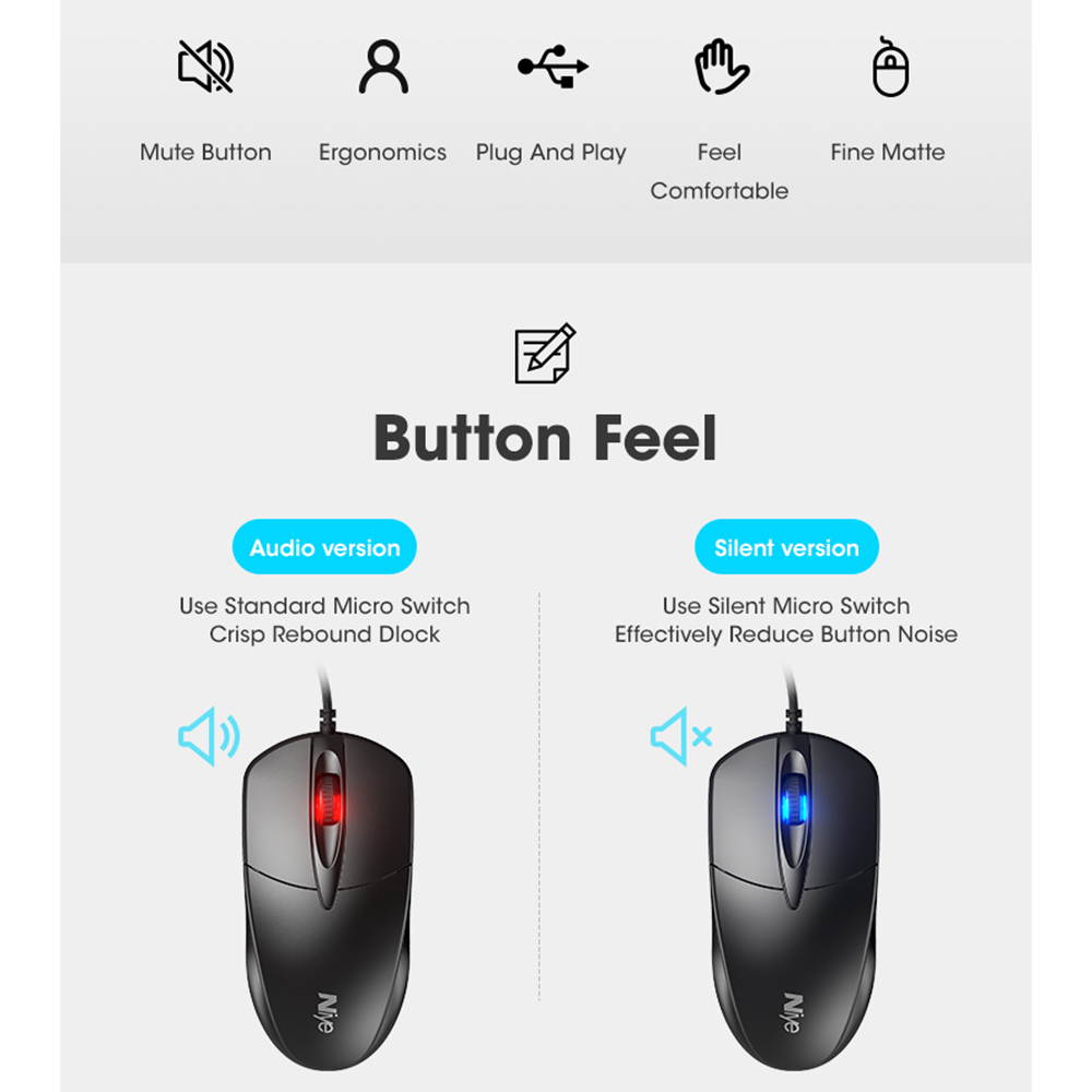 Wired USB Mouse, Computer Mouse Wired for Office and Home, 1200 DPI Optical Mouse, Ergonomic Shape Gaming Mice for Laptop Office Notebook PC Gamer Gaming Accessories