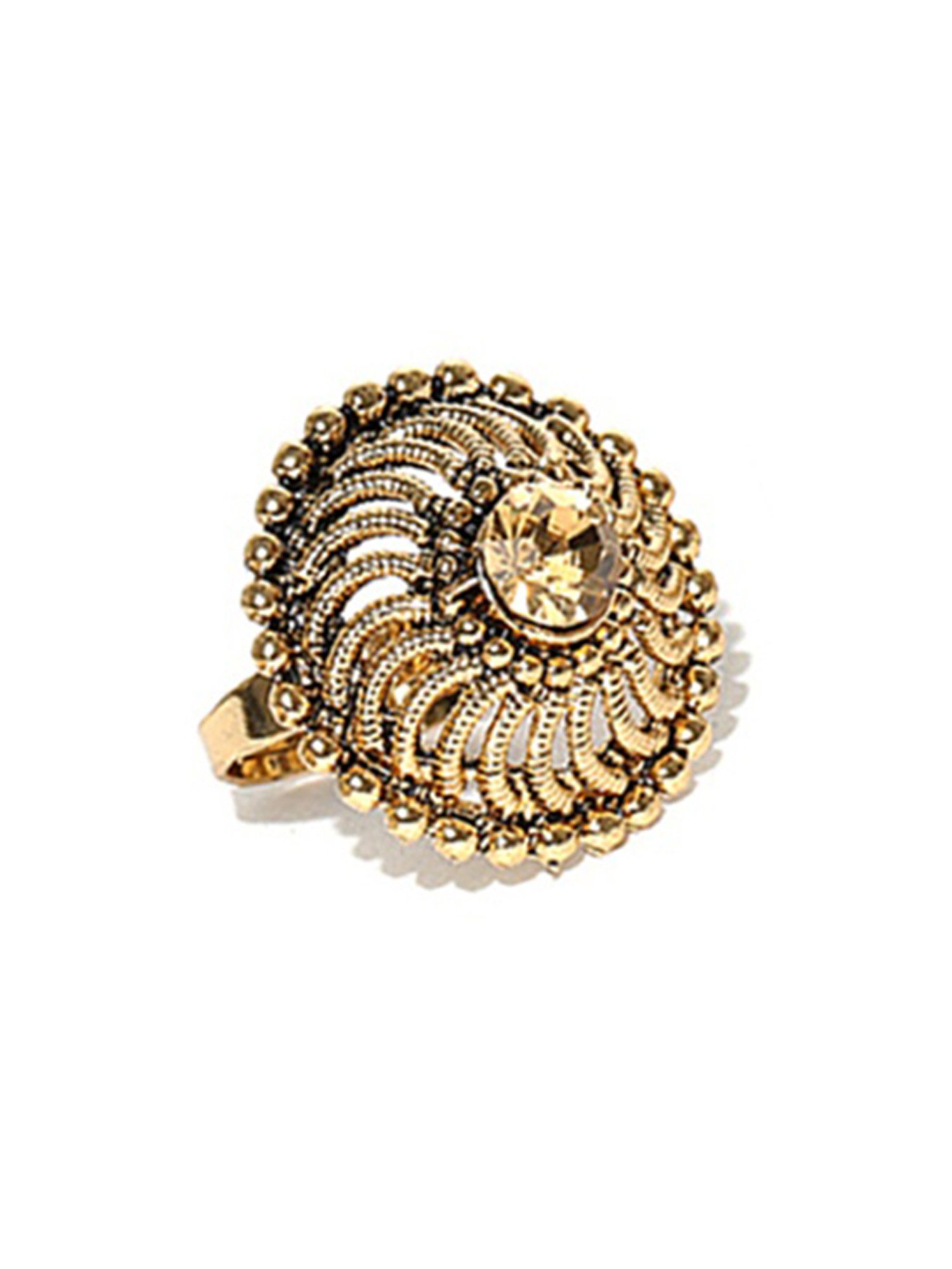 Accessorize London Women's Jewel Embellished Rings Set Of Three White