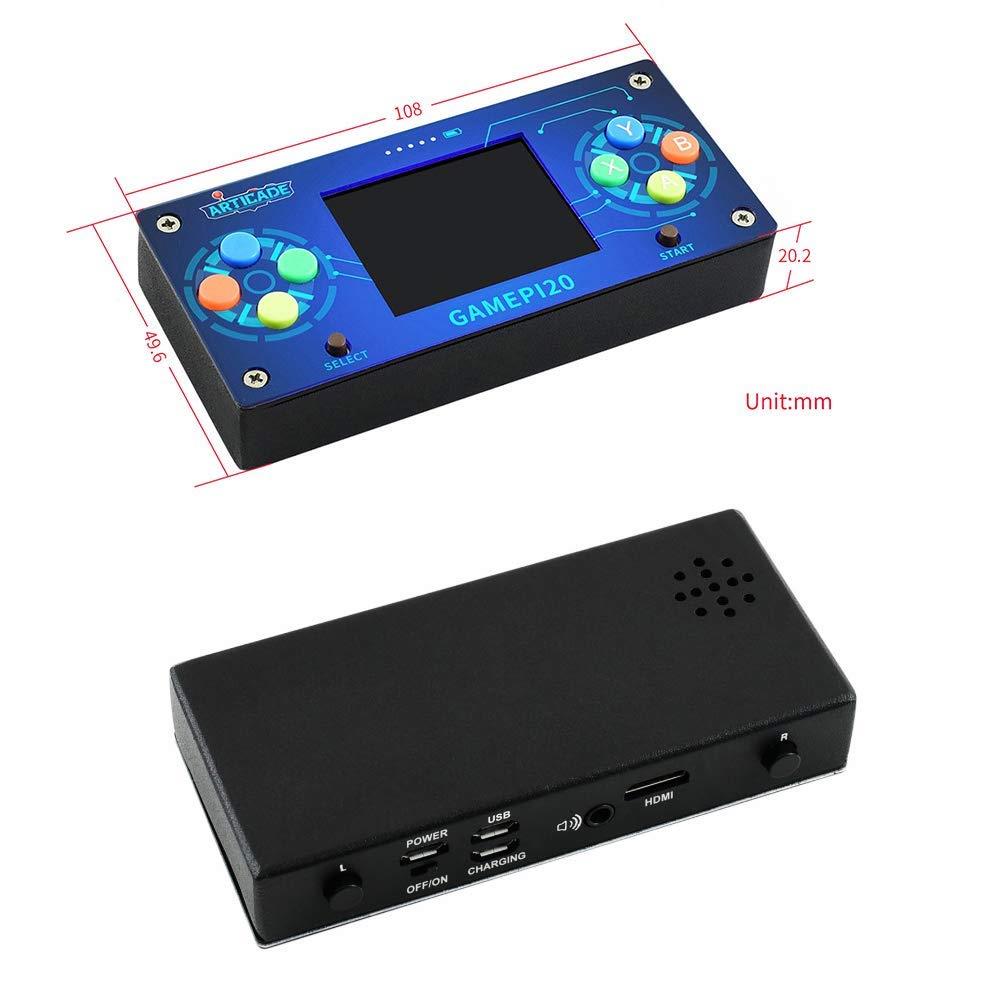 GamePi20 Accessories Portable Retro Video Game Console Add-ons for Raspberry Pi Zero/Zero W/Zero WH to Build GamePi20,with 2.0inch IPS Display on Board