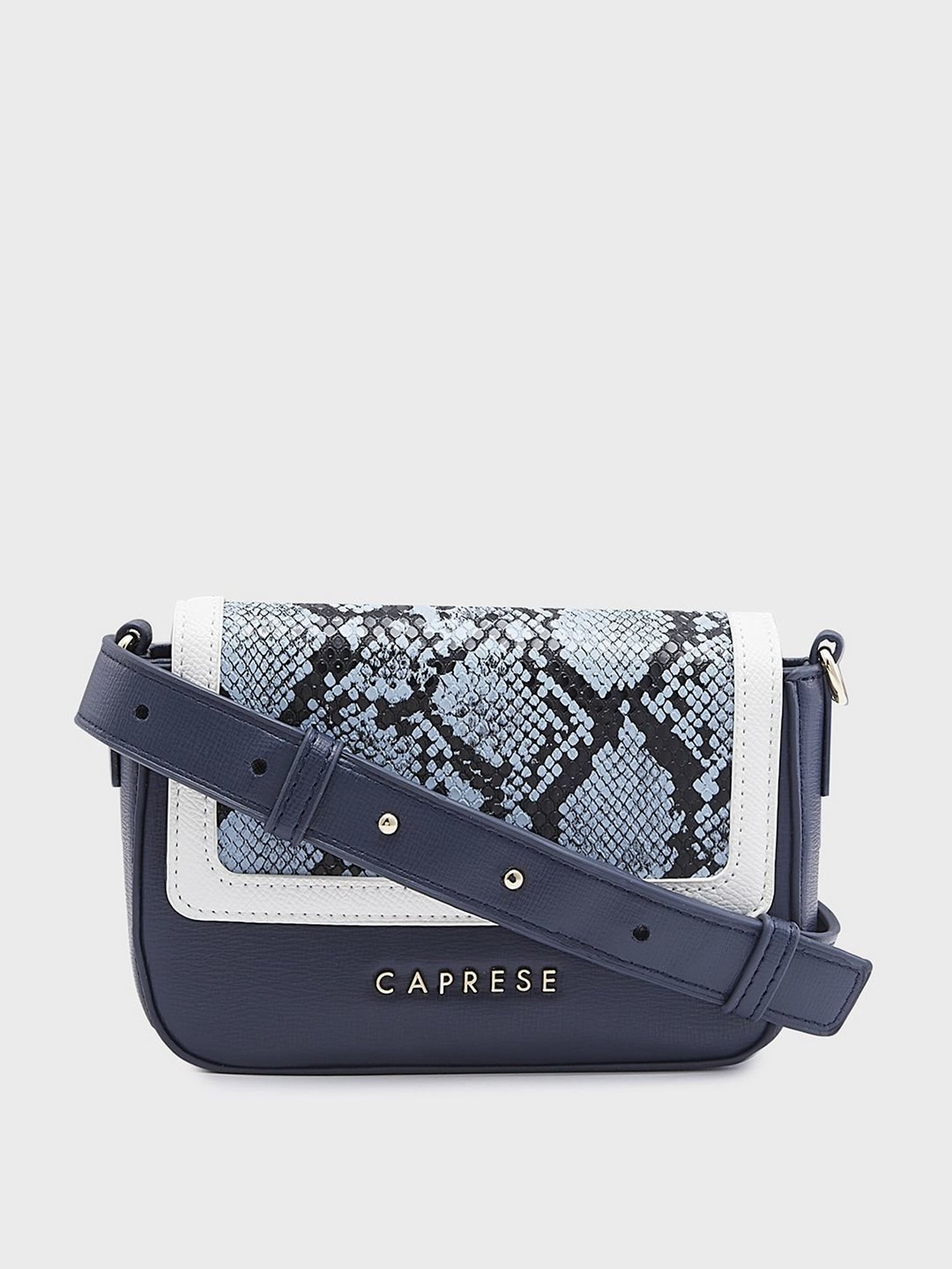 Caprese Navy Textured Small Sling Handbag