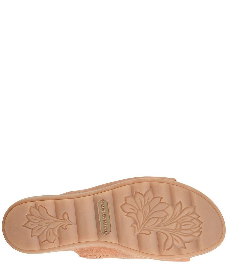 Comfortiva Pax Leather Wrapped Wedge Slides
