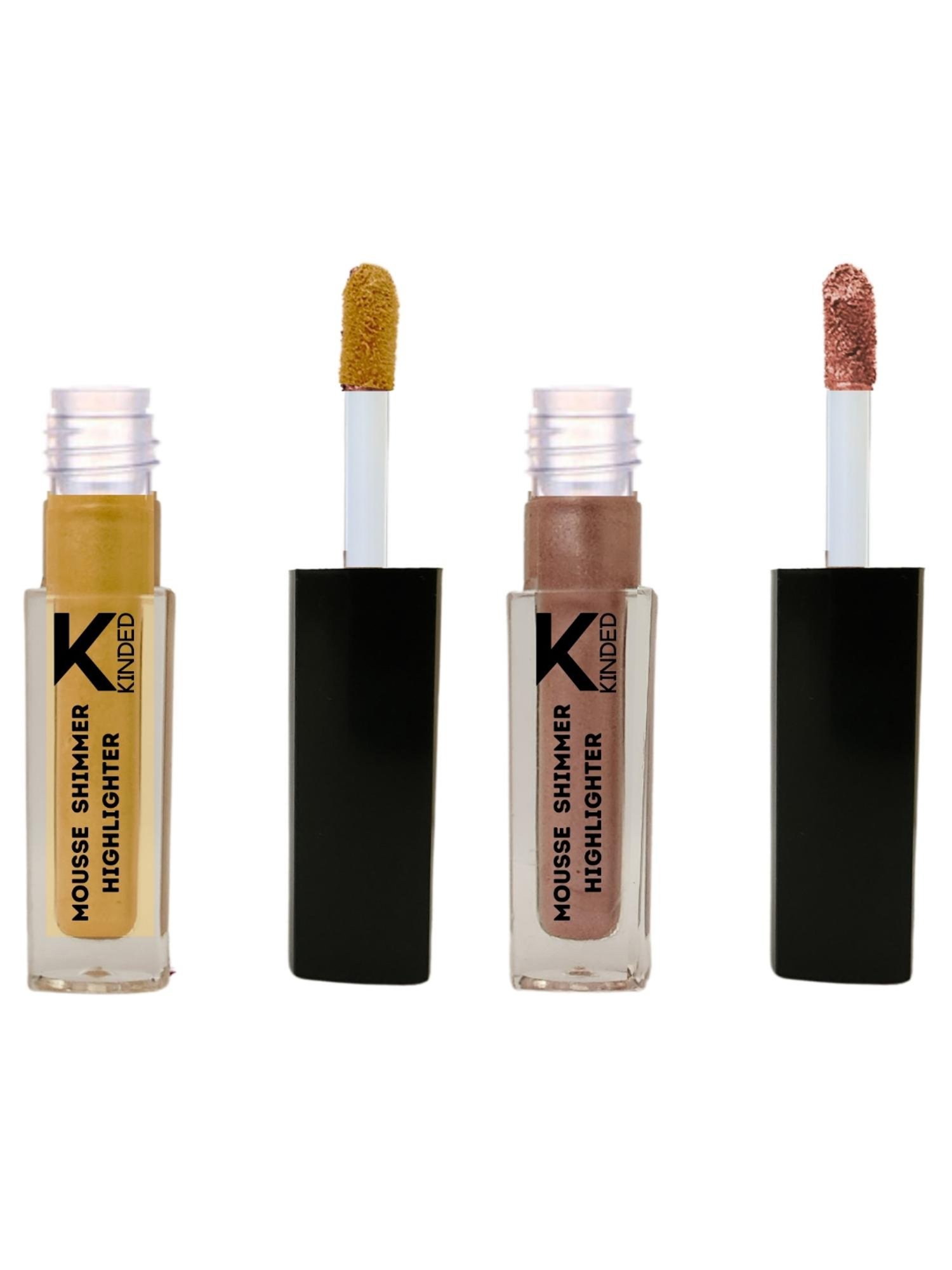 KINDED Mousse Shimmer Highlighter 04 Golden Glaze & 05 Rose Gold Combo