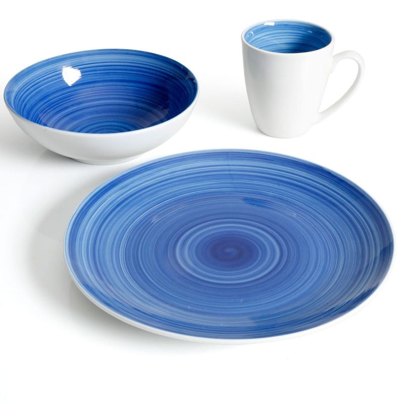 Gibson Home Crenshaw 12 Piece Ceramic Dinnerware Set in Assorted Colors