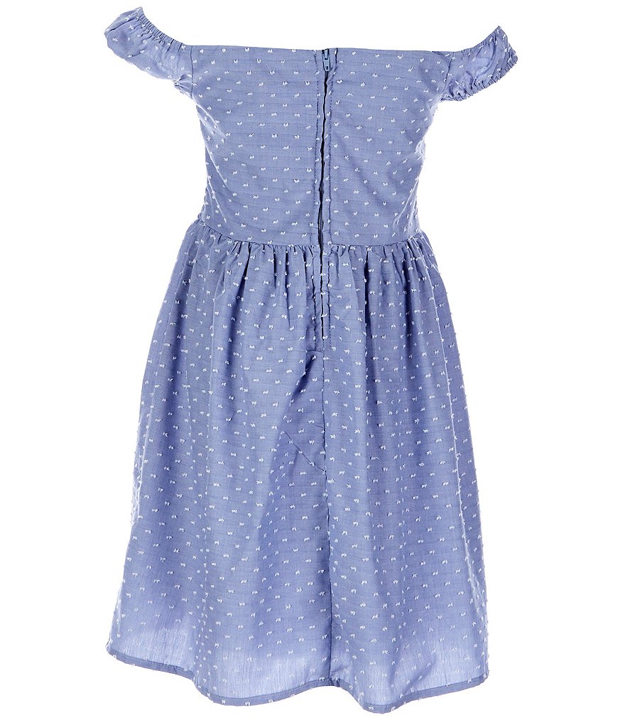Honey And Rosie Big Girls 7-16 Chambray Smocked A-Line Dress