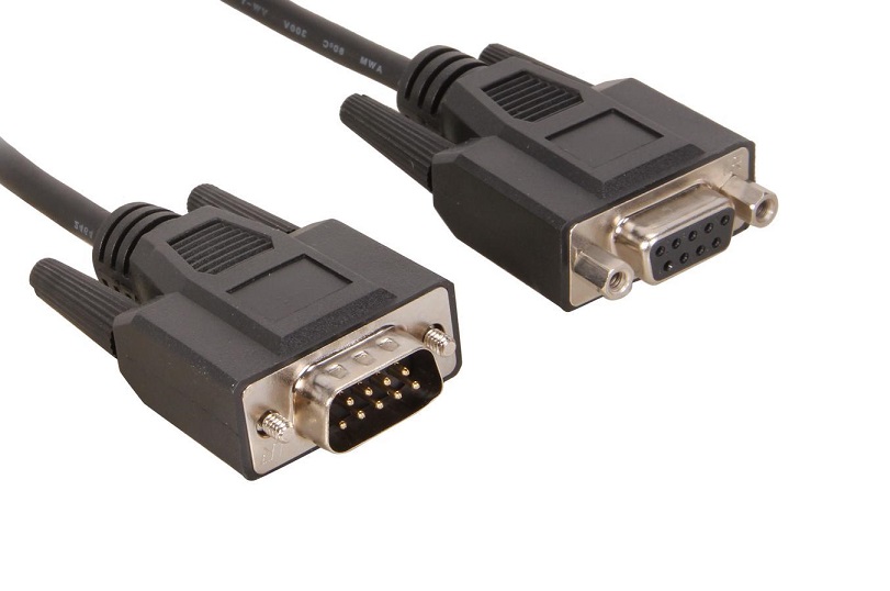 6Ft. DB9 M/F Serial RS232 Extension Cable, Black