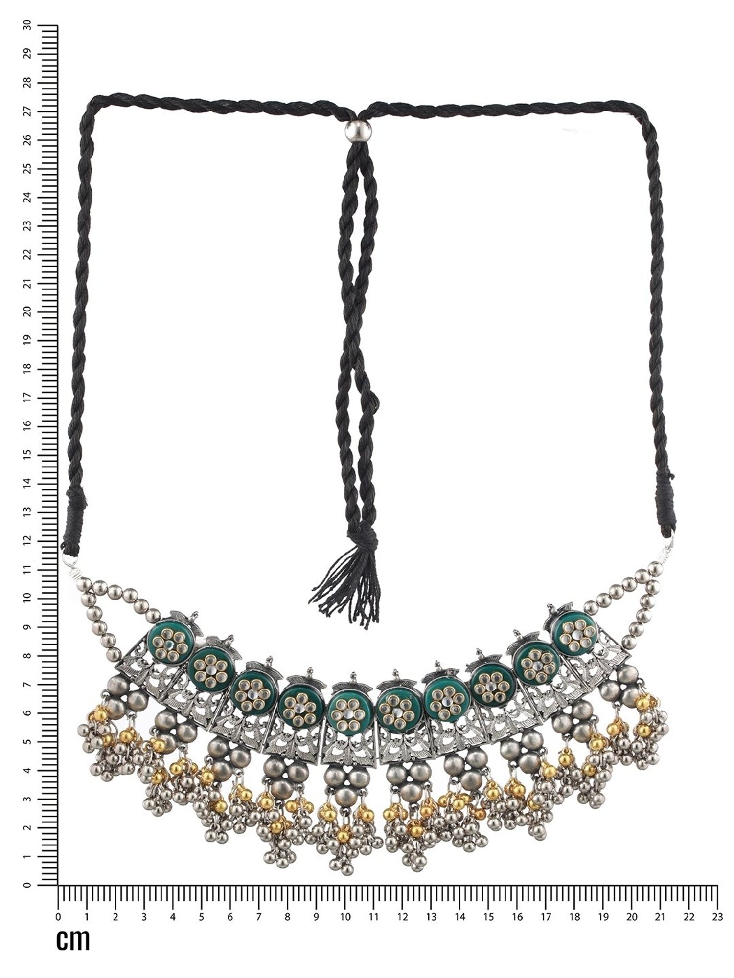 ToniQ Gold-Plated White Baroque Choker Necklace for Women