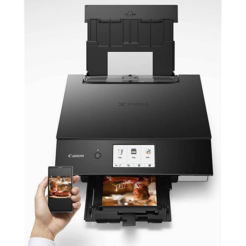 TS8220 Wireless All in One Photo Printer with Scannier and Copier, Mobile Printing, Black,  Dash Replenishment Ready