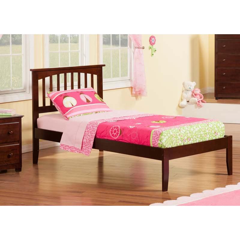 Mission Twin Open Foot Antique Walnut - Atlantic Furniture