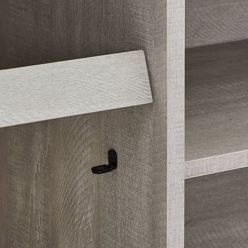 58" Dark Drift Wood Desktop TV Stand for TVs up to 64" Off White - Home Essentials