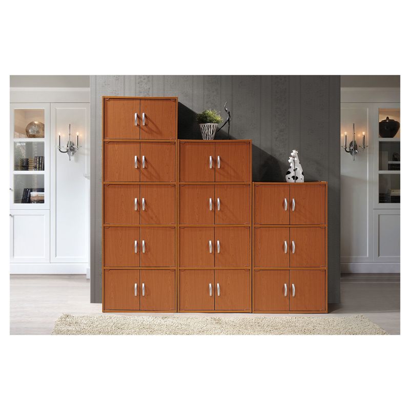 IRIS Tachi Series Modular Wood Stacking Storage Drawer Box Cabinet Cube, Gray