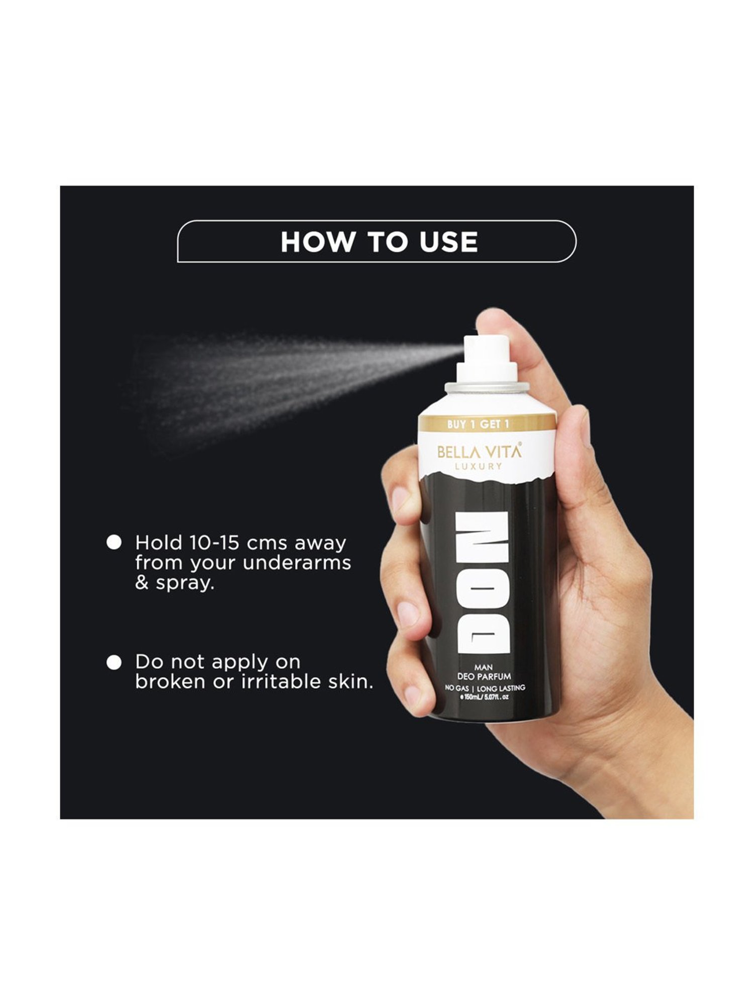 BELLA VITA LUXURY Don No Gas Deo Parfum for Men - 150 ml