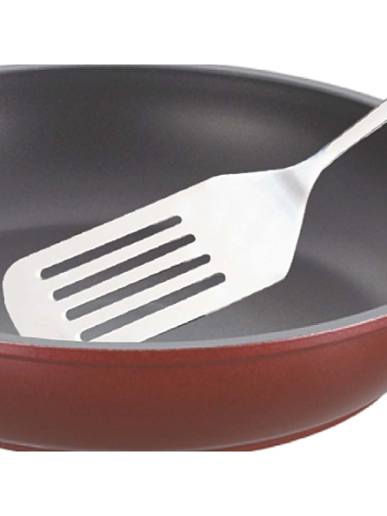 JUDGE Black & Red Aluminium 25 cm Non-Stick Tawa - Set of 1