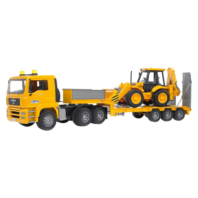MAN TGA Low Loader truck with JCB Backhoe Loader