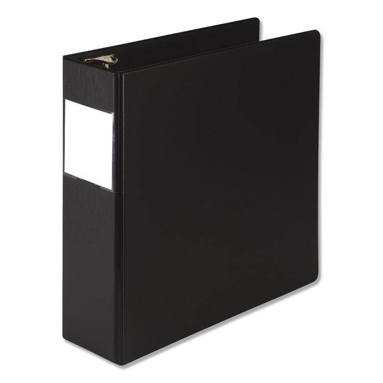 Samsill&reg; Round Ring Reference Binder  3 Rings  3" Capacity  11 x 8.5  Black