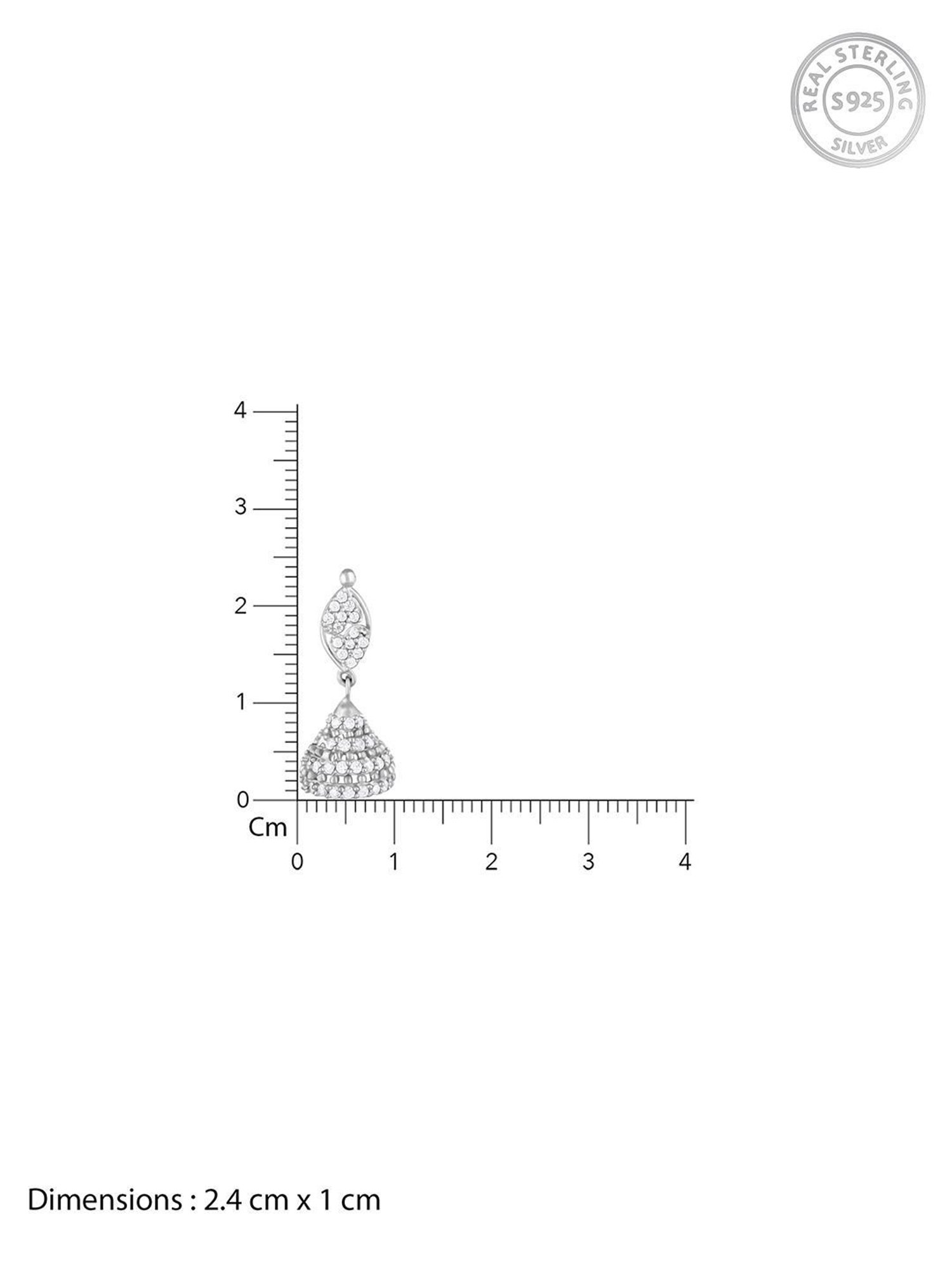 GIVA 92.5 Sterling Silver Pure Feelings Jhumki Earrings for Women