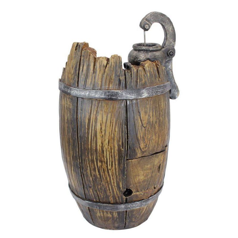 Farm Cistern Barrel Illuminated Garden Fountain - Acorn Hollow