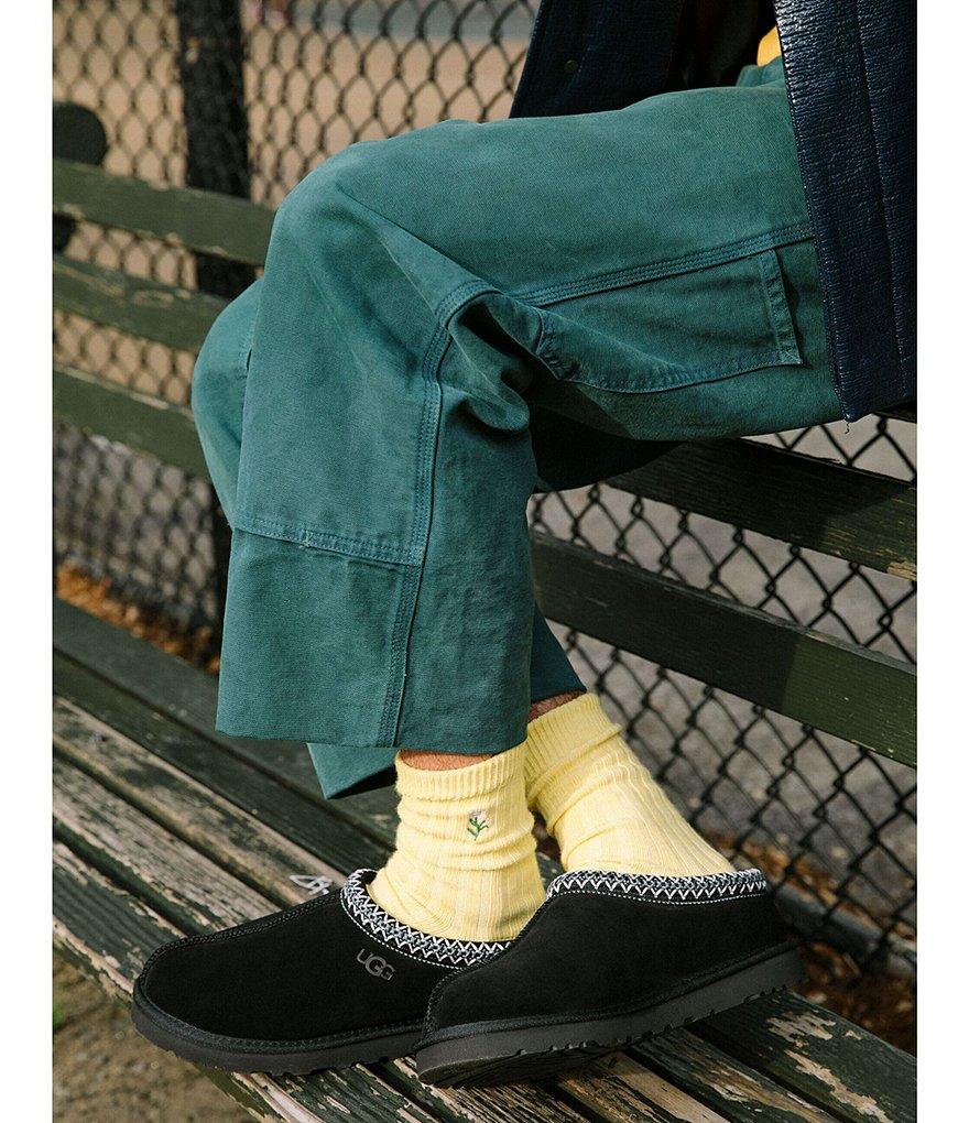 UGG&reg; Men's Scuff Logo Suede Slippers