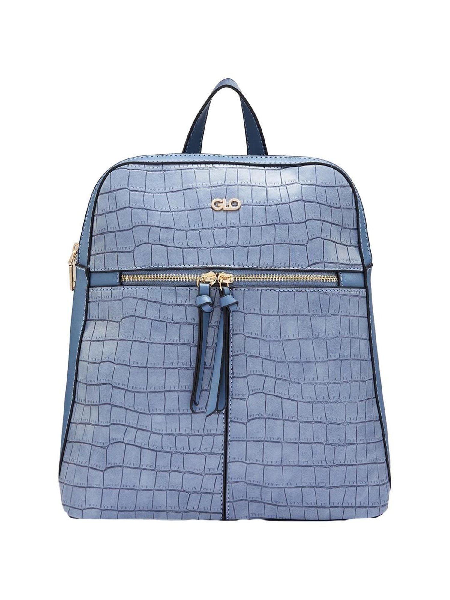 Globus Blueish Grey Textured Medium Backpack