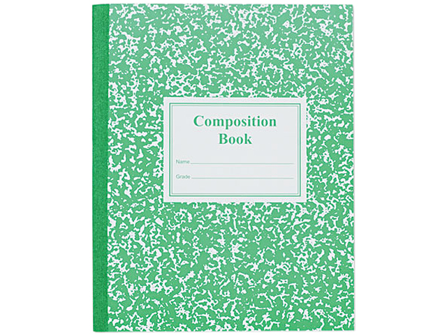 Roaring Spring 77920 Grade School Ruled Composition Book, 9-3/4 x 7-3/4, WE/GN, 50 Pages