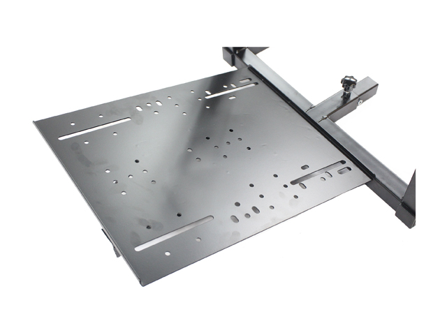 GTR Racing Simulator GTAF-BLK-S105LWHTRD - GTA-F Model (Black) Triple or Single Monitor Stand with White/Red Adjustable Leatherette Seat, Racing Simulator Cockpit gaming chair Single Monitor Stand