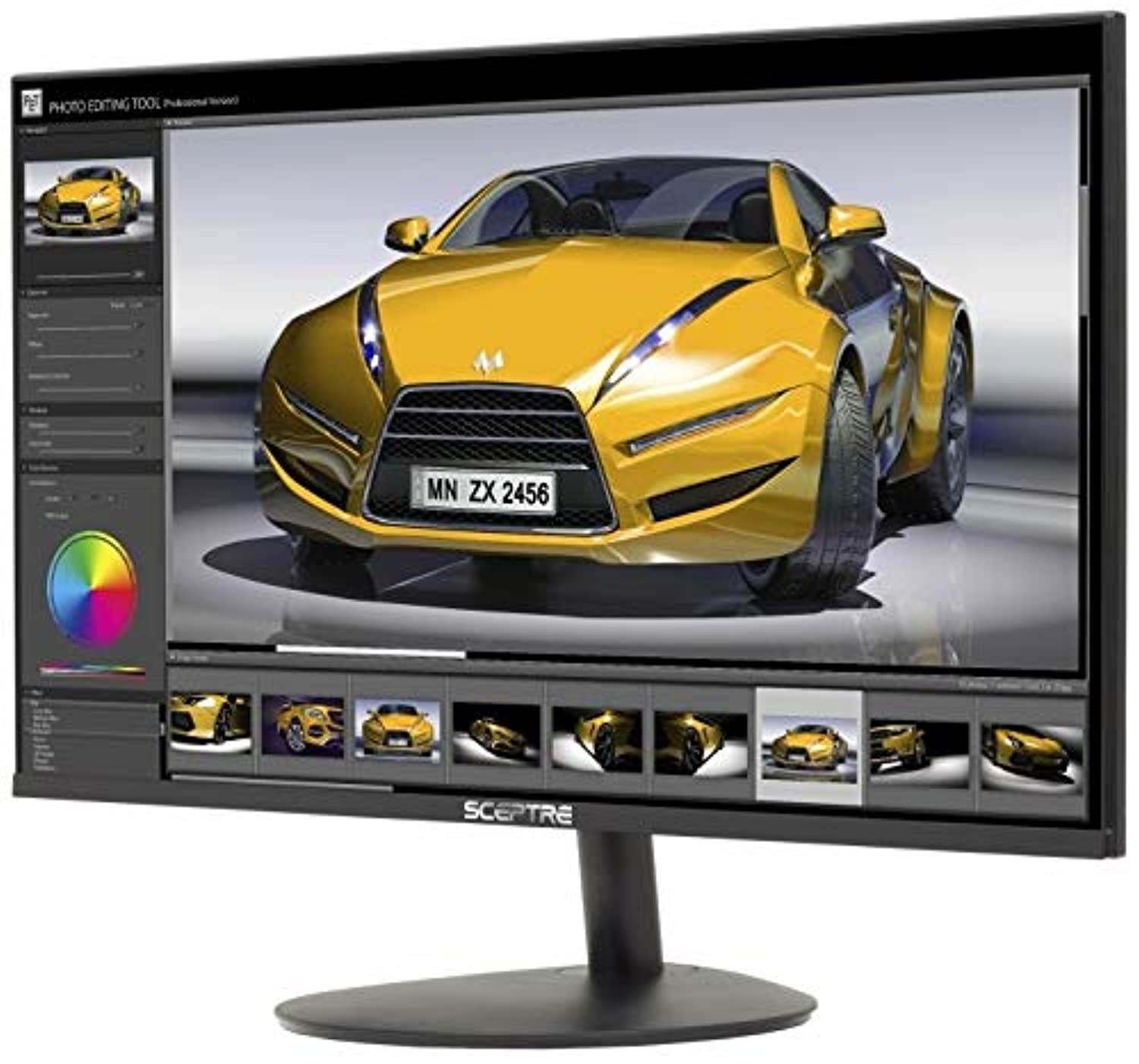 Sceptre 24" Frameless Ultra Thin 1080P LED Monitor Up to 75Hz HDMI VGA Speakers, Freesync Compatible Machine Black 2020 (E248W-1920RS) (E248W-19203RS)